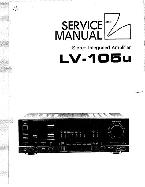 luxman lv 105u service manual.